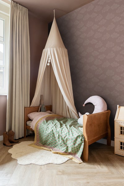 ESTAhome Tapete kleine Wolken Altrosa - 50 x 900 cm - 139979