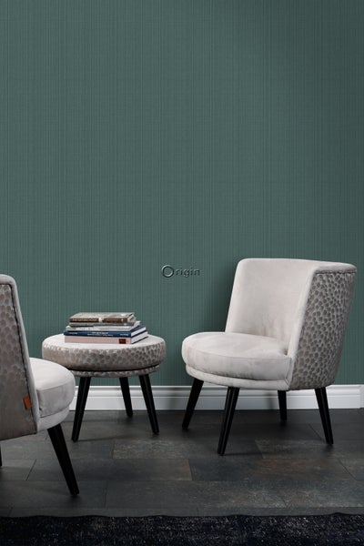 Origin Wallcoverings Tapete Gewebeoptik Meeresgrün - 53 cm x 10.05 m - 347627