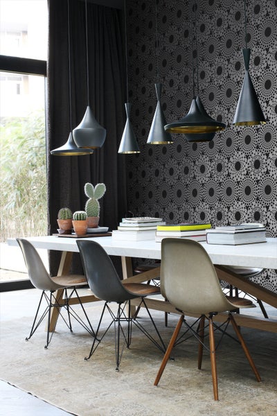 Origin Wallcoverings Tapete grafische Form Schwarz - 53 cm x 10.05 m - 345935