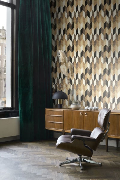 Origin Wallcoverings XXL-Vliestapete 3D Grasmuster Schwarz, Beige und Creme-Beige - 50 x 900 cm - 357214