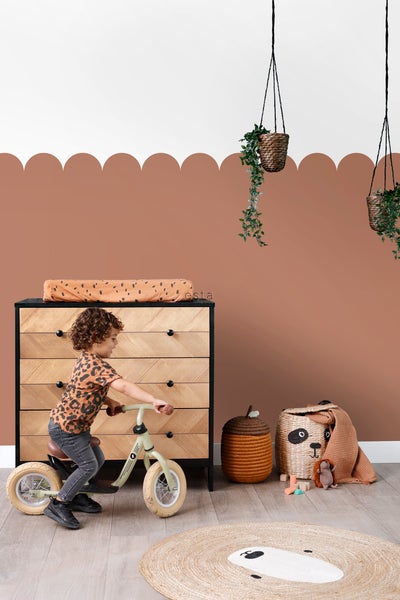 ESTAhome Fototapete halbhohe Wandverkleidung Terrakotta - 100 x 279 cm - 159235