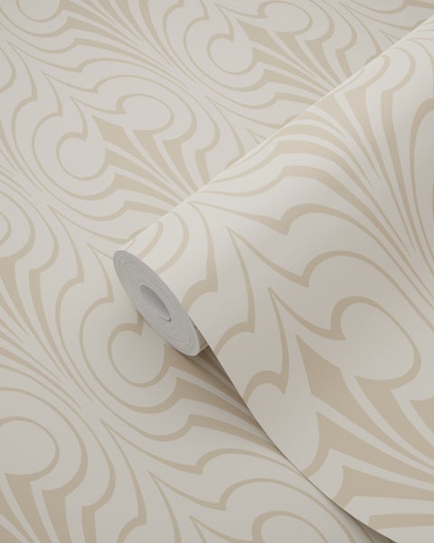 ESTAhome Tapete grafische Form Beige - 50 x 900 cm - 139634