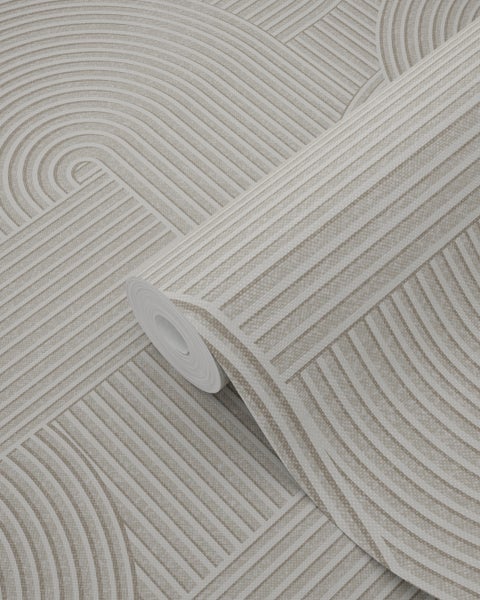Origin Wallcoverings Tapete 3D-Muster Grau - 53 cm x 10.05 m - 348014