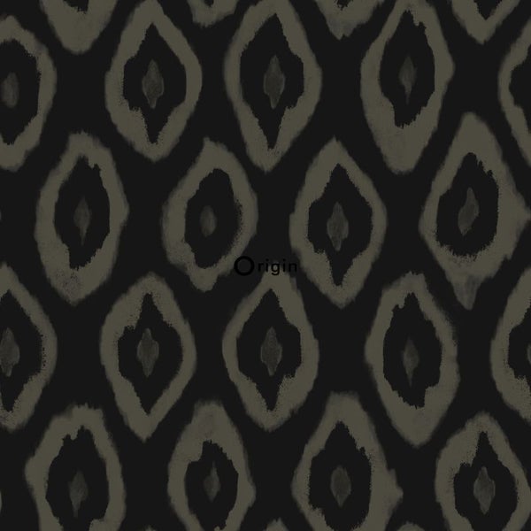 Origin Wallcoverings Tapete Ikat-Motiv Schwarz - 53 cm x 10.05 m - 346922