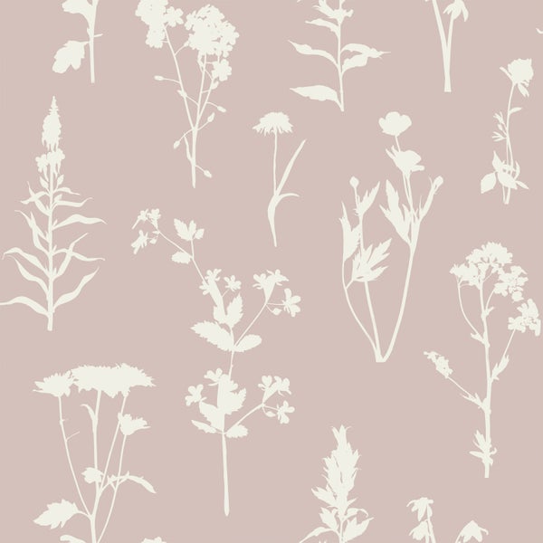 ESTAhome Tapete Feldblumen Hellrosa - 53 cm x 10.05 m - 139393