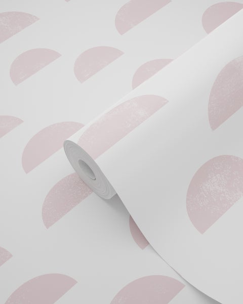 ESTAhome Tapete grafisches Motiv Rosa - 53 cm x 10.05 m - 139065