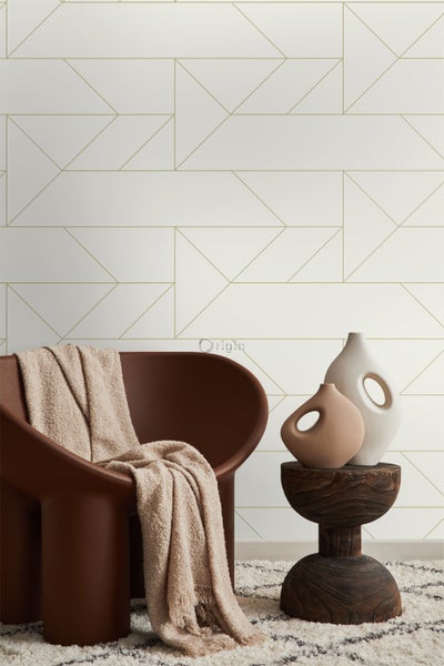 Origin Wallcoverings Tapete grafische Linien Beige und Gold - 53 cm x 10.05 m - 347720