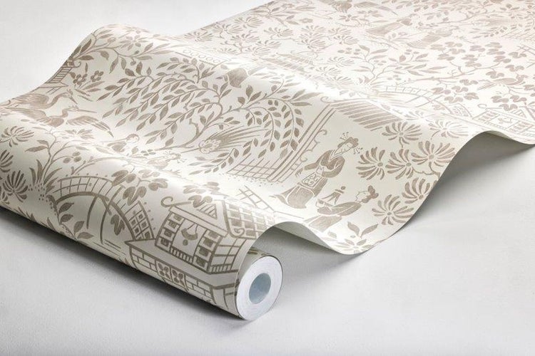 Borastapeter Tapete Blumen Beige - 53 cm x 10.05 m - 660280
