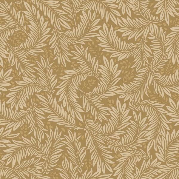 ESTAhome Tapete Blätter Ockergelb - 50 x 900 cm - 131145