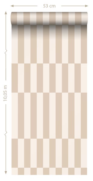 ESTAhome Tapete Streifen Beige - 50 x 900 cm - 131211