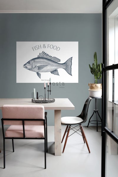 ESTAhome Wandtattoo Fisch Blau - 145 x 97 cm - 159044