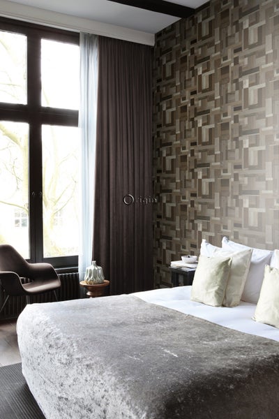 Origin Wallcoverings Tapete Altholz-Motiv Dunkelbraun - 53 cm x 10.05 m - 337221