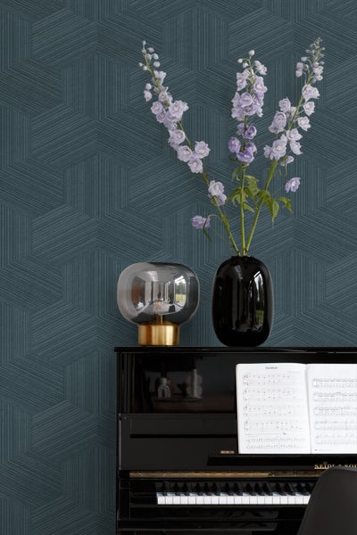 Origin Wallcoverings Tapete 3D-Muster Dunkelblau - 50 x 900 cm - 347946