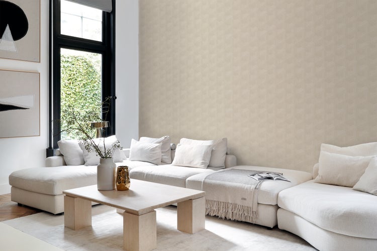 Origin Wallcoverings Tapete 3D-Muster Hellbeige - 50 x 900 cm - 347993