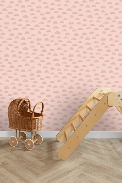 ESTAhome Tapete grafisches Motiv Rosa - 53 cm x 10.05 m - 139736