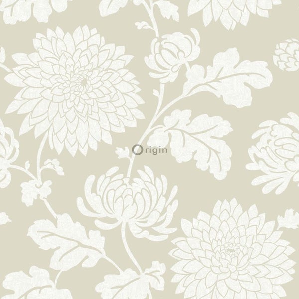 Origin Wallcoverings Tapete Blumen Beige - 53 cm x 10,05 m - 326147