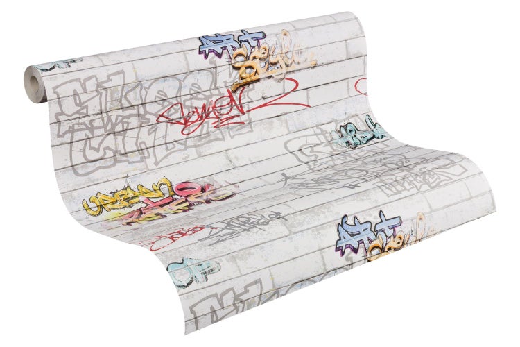 Tapetenrolle mit Graffiti-Motiv