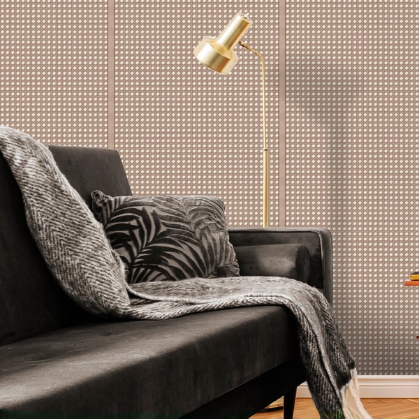 Sanders und Sanders Tapete Karomuster Braun - 53 cm x 10 m - 640515