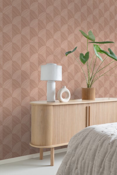 Origin Wallcoverings Tapete 3D Muster Terrakottarosa - 53 cm x 10.05 m - 347937