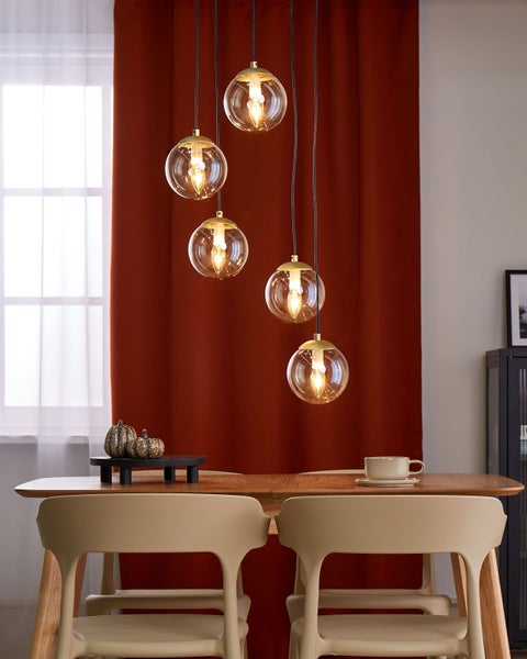 Hängeleuchte NOEL Glas Gold