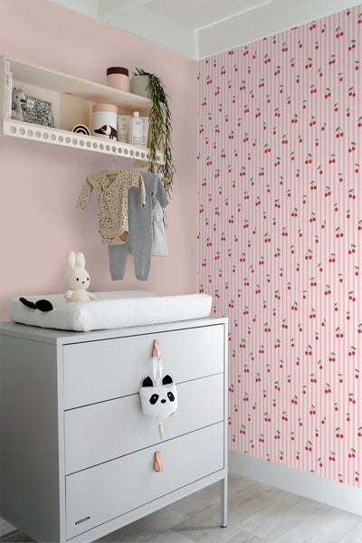 ESTAhome Tapete Kirschen Rosa - 50 x 900 cm - 131653