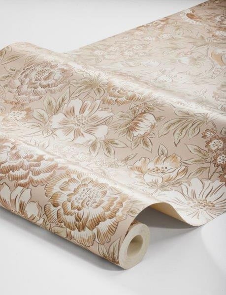 Borastapeter Tapete Blumen und Vögel Rosa - 53 cm x 10.05 m - 660861