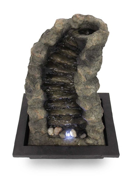 Tischbrunnen Zimmerbrunnen FoStream sehr groß mit 44 cm LED 10872