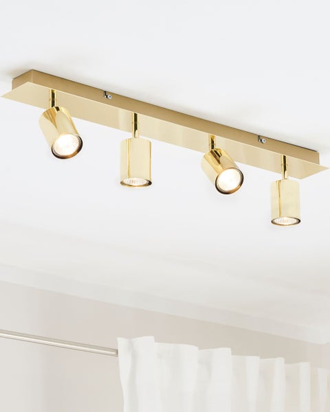 Strahler 4-flammig TIGRIS verstellbar Metall Gold