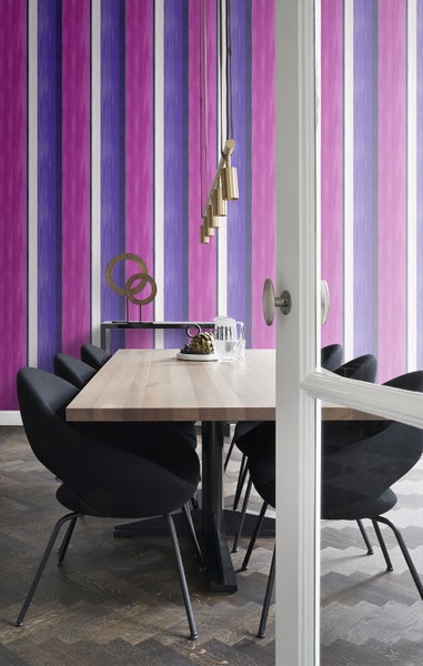 Origin Wallcoverings Tapete Streifen Rosa und Lila - 53 cm x 10.05 m - 346928