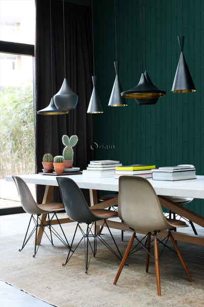 Origin Wallcoverings Tapete Holz-optik Smaragdgrün - 53 cm x 10.05 m - 347536