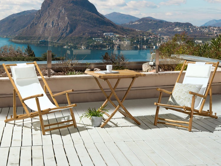 Bistro Set klappbar ATRANI/MOLISE Bambusholz Hellbraun