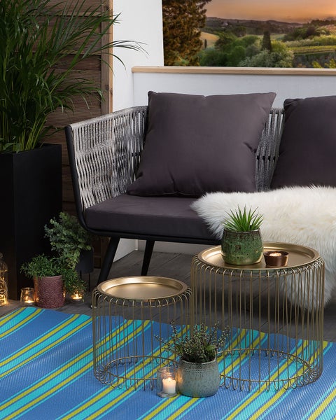 Outdoorteppich ALWAR Türkis 120 x 180 cm