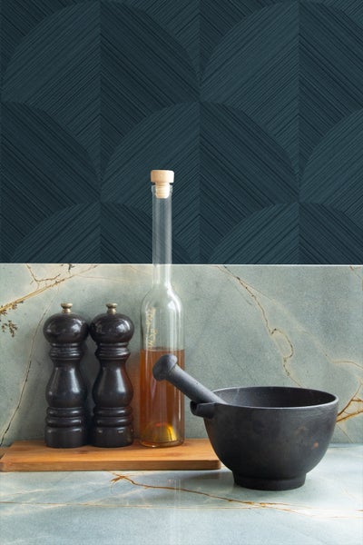 Origin Wallcoverings Tapete 3D Muster Dunkelblau - 53 cm x 10.05 m - 347940