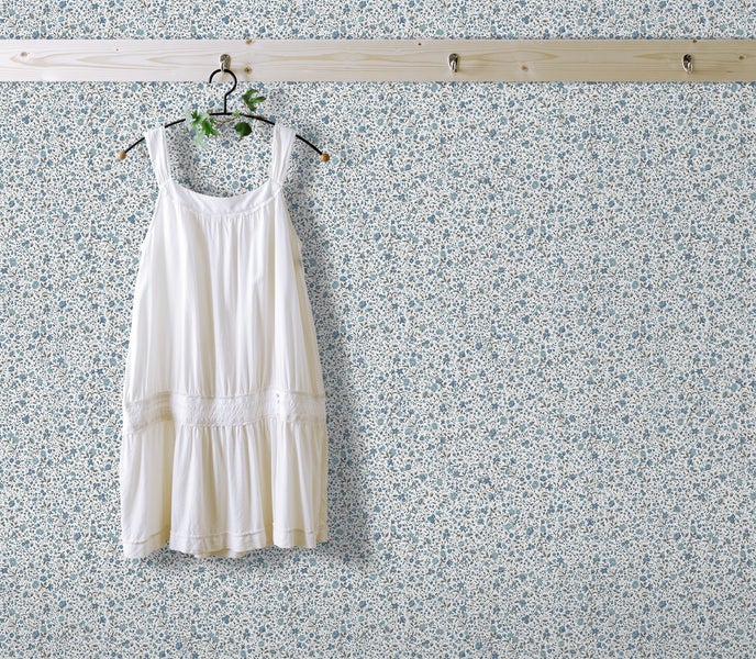 Sanders und Sanders Tapete Blumen Dunkelblau - 53 cm x 10 m - 640396