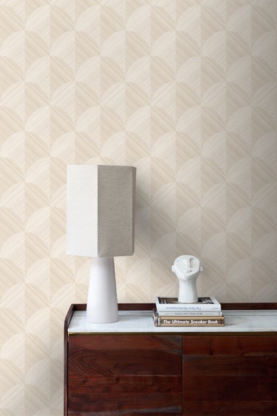 Origin Wallcoverings Tapete 3D Muster Hellbeige - 53 cm x 10.05 m - 347935