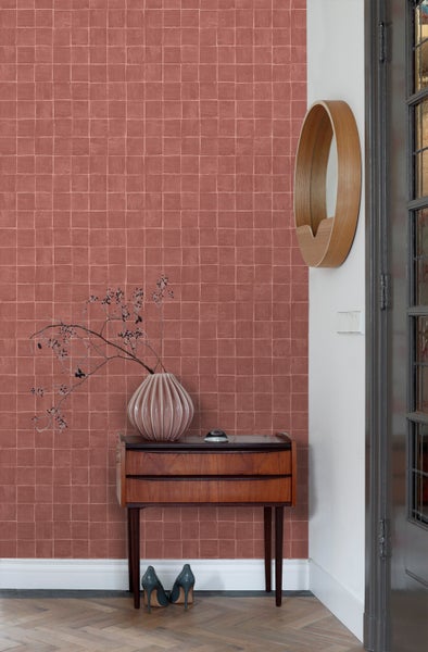Origin Wallcoverings Tapete Fliesenmuster Terrakotta - 50 x 900 cm - 348047