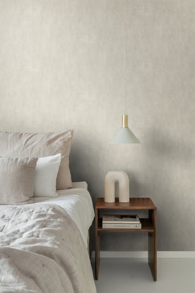 ESTAhome Tapete mit malerischem Effekt Beigebraun - 53 cm x 10.05 m - 148733