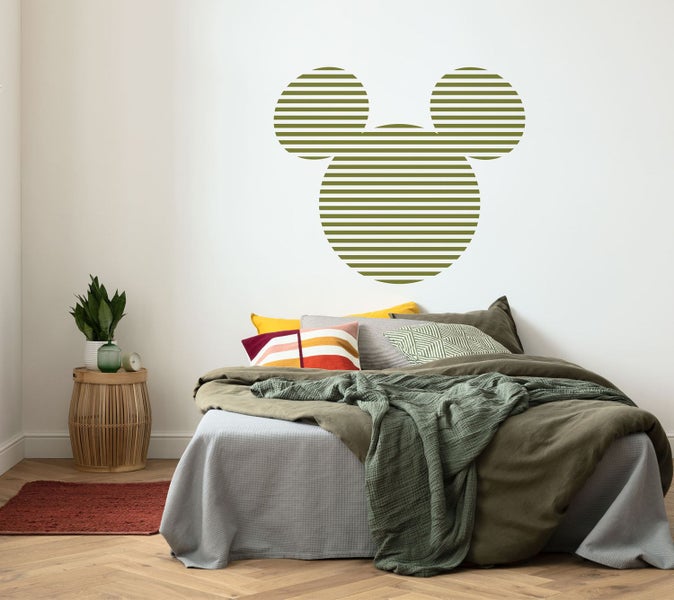 Disney selbstklebende runde Tapete Mickey Mouse Grün und Weiß - Ø 125 cm - 612750