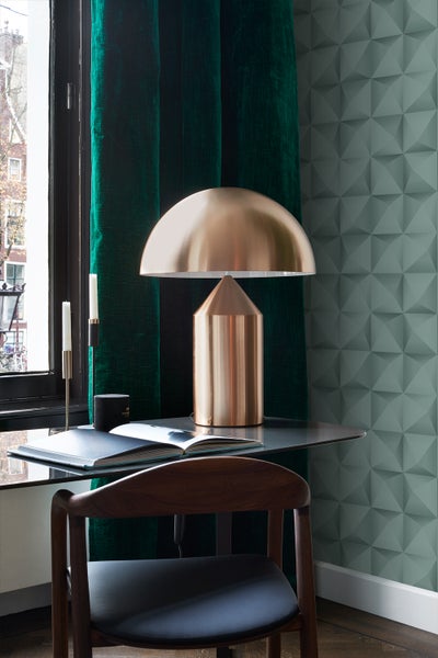 Origin Wallcoverings Tapete 3D Muster Petrolblau - 50 x 900 cm - 347961