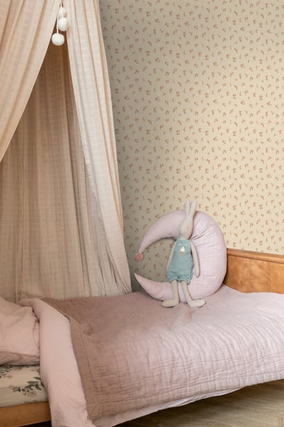 ESTAhome Tapete Blumenmuster Beige - 53 cm x 10.05 m - 139834