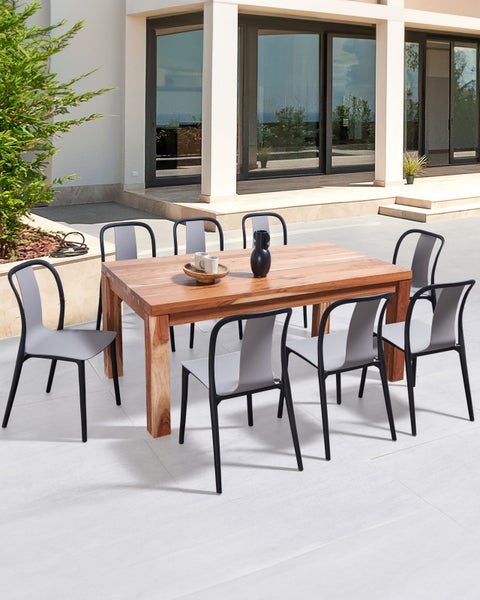 Gartenstuhl 8er Set SPEZIA Grau