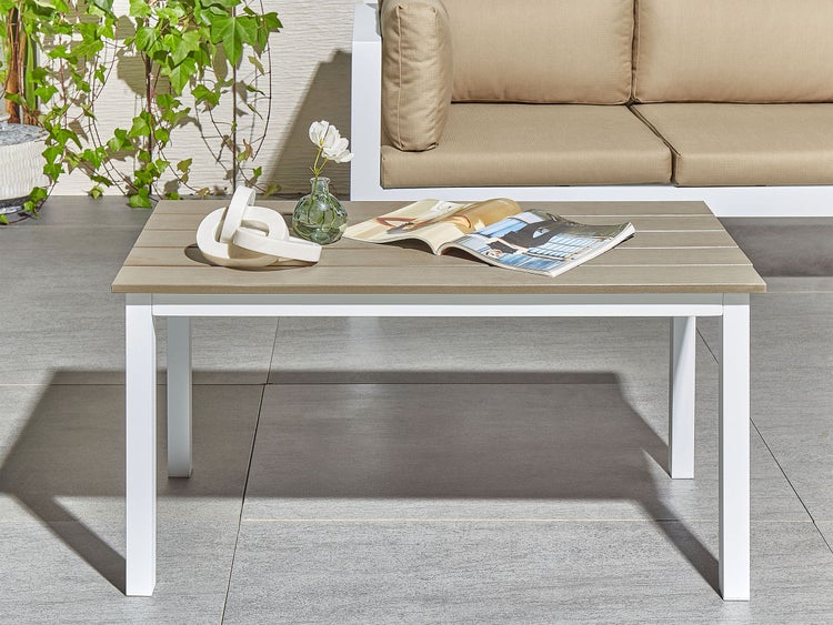 Gartentisch MESSINA 96 cm 52 cm Weiß