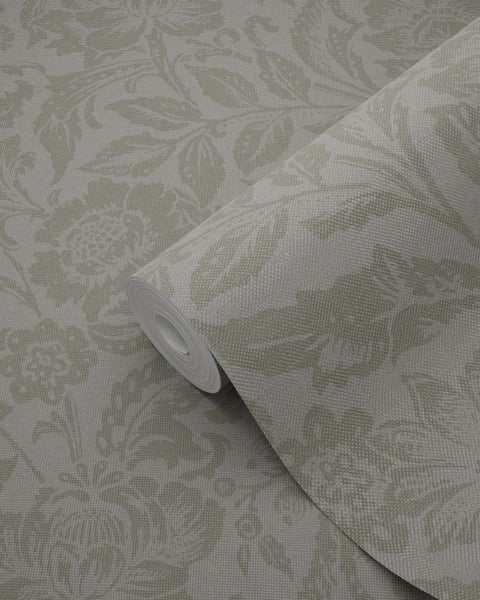 Origin Wallcoverings Tapete Blumen Hellbraun - 53 cm x 10.05 m - 347022