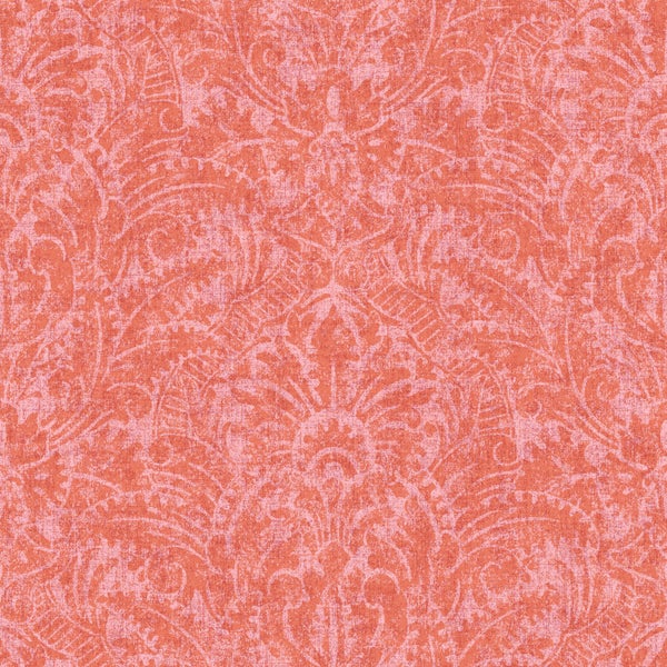 ESTAhome Tapete Ornamente Korallenrot - 50 x 900 cm - 131618