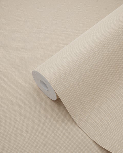 ESTAhome Tapete Leinen-Optik Beige - 53 cm x 10.05 m - 139472