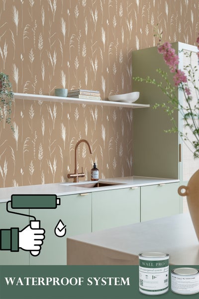 ESTAhome Tapete Pampasgras Beige - 50 x 900 cm - 139387