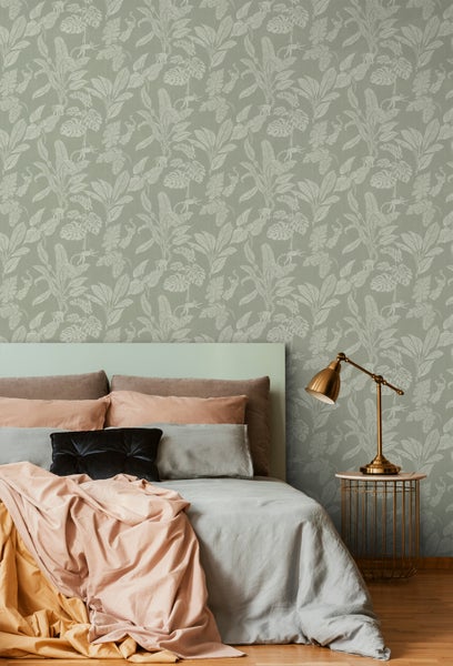 ESTAhome Tapete Affen und Dschungelblätter Grün - 50 x 900 cm - 139863