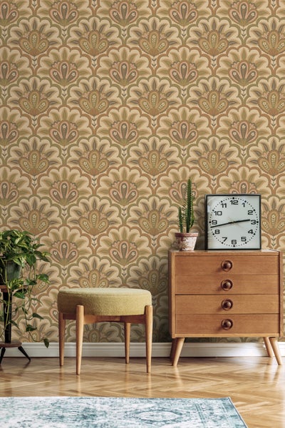 ESTAhome Tapete orientalisches Barockmotiv Braun - 50 x 900 cm - 131036