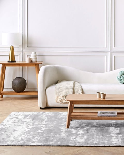 Teppich GESI II Hellgrau 200 x 300 cm Viskose