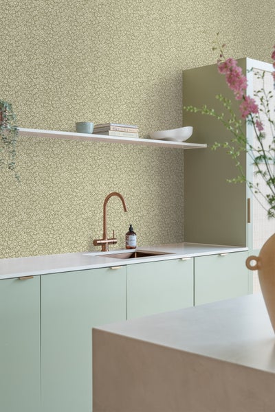 ESTAhome Tapete Blumen Grün - 50 x 900 cm - 131669